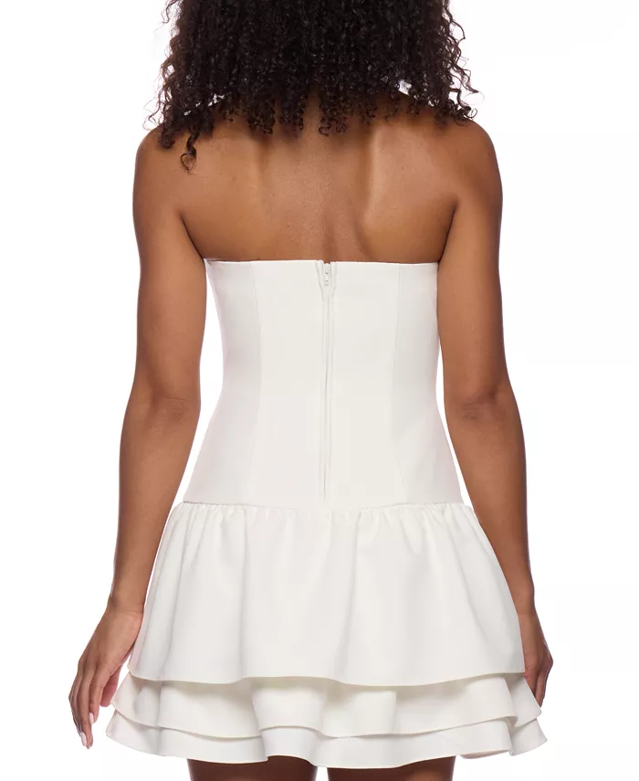 Alfani Alex & Sophia Juniors' Strapless Layered-Hem Fit & Flare Dress Juniors'