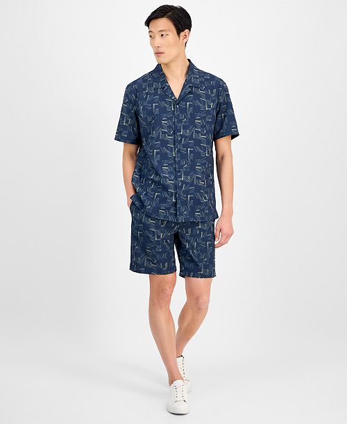 alfani Alfani Men's Abstract Breeze Shirt & Shorts Exclusively at Macy's Men's Fashion & Accessories