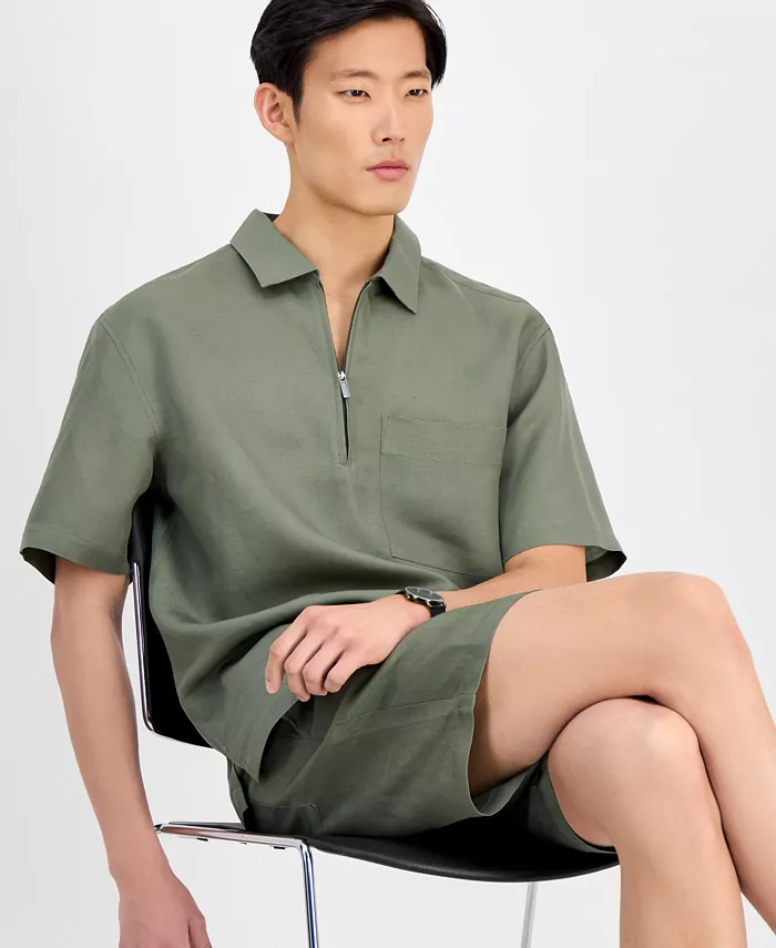 Alfani Alfani Men's Linen Shirt & Shorts Exclusively At Macy's Men's Fashion & Accessories