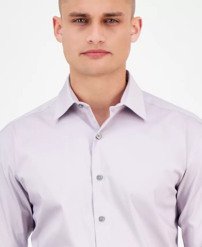 Alfani Alfani Men's Regular-Fit Temperature Regulating Solid Dress Shirt Created For Macy's Men's Fashion & Accessories