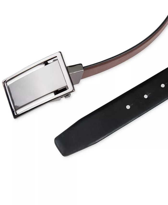 Alfani Men's Reversible Cut-Out Plaque Belt Created For Macy's Men's Fashion & Accessories