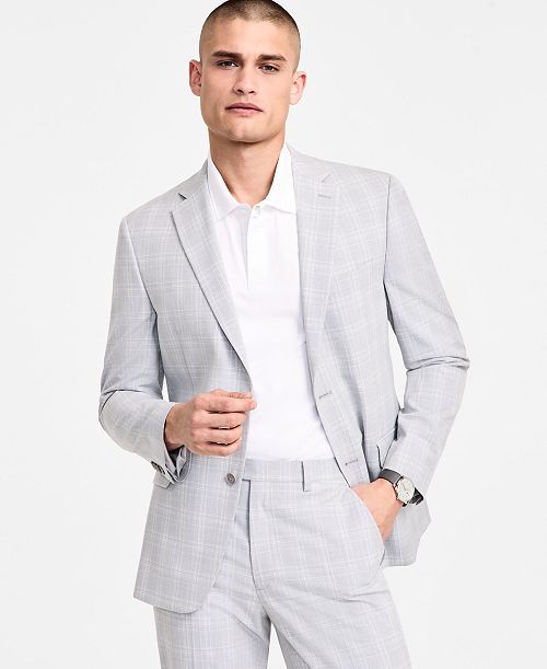 alfani Alfani Men's Slim-Fit Plaid Suit Jacket Created for Macy's Men's Fashion & Accessories