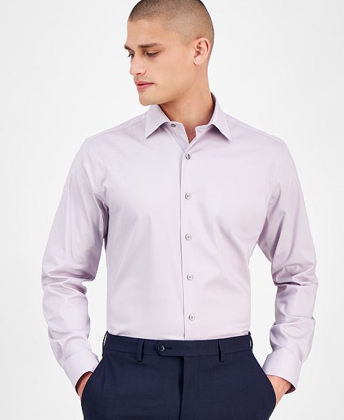 alfani Alfani Men's Slim-Fit Temperature Regulating Dress Shirt Created for Macy's Men's Fashion & Accessories
