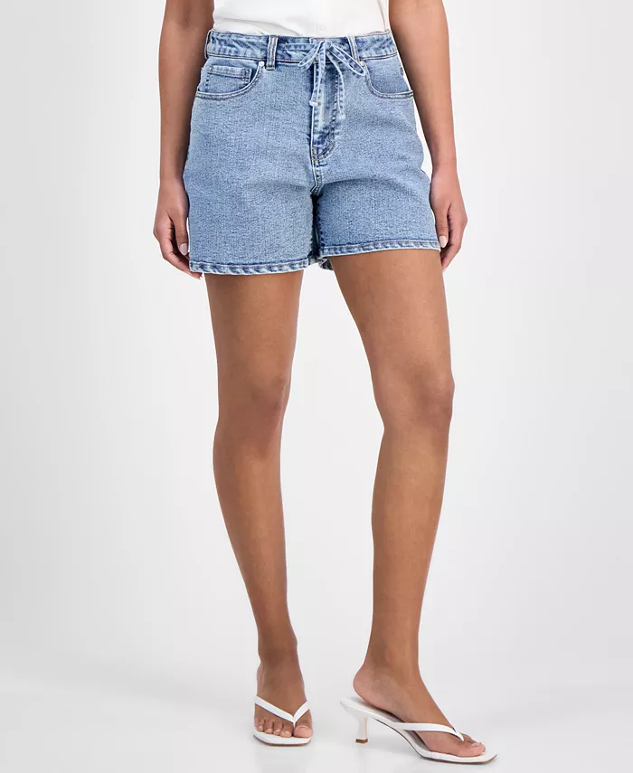 Alfani And Now This Women's Drawstring Denim Shorts Exclusively At Macy's Women's Fashion Shoes & Accessories