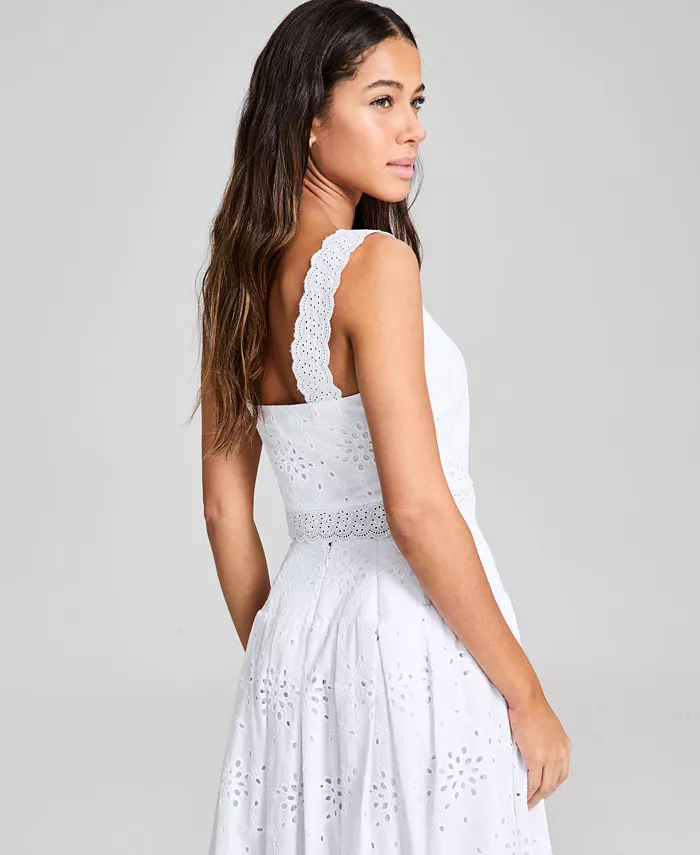 Alfani And Now This Women's Sleeveless Eyelet Tank Top Exclusively At Macy's Women's Fashion Shoes & Accessories