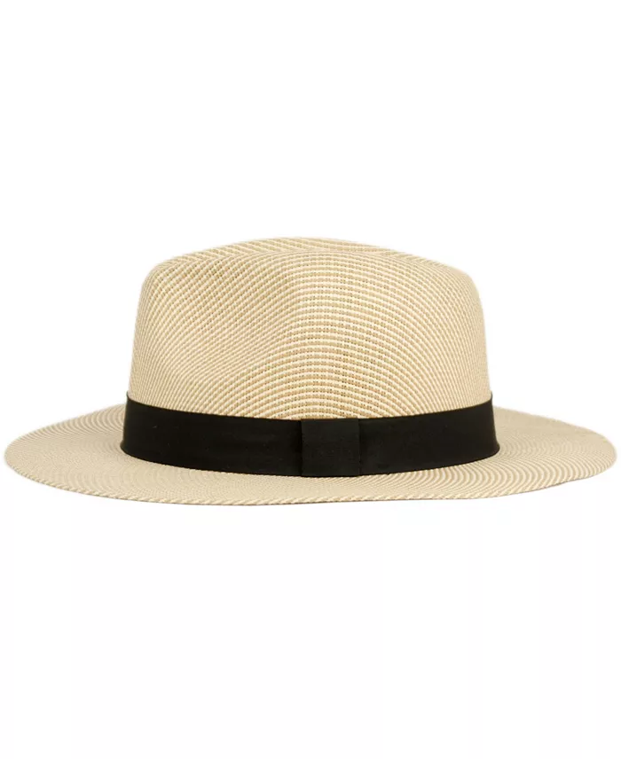 Alfani Angela & William Straw Panama Fedora Sun Hat Women's Fashion Shoes & Accessories
