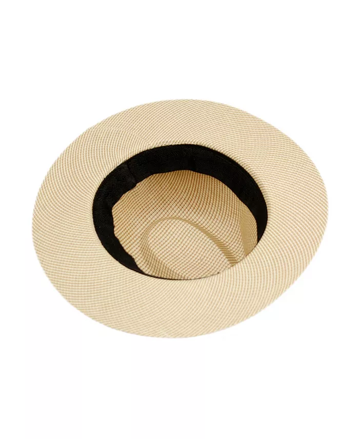 Alfani Angela & William Straw Panama Fedora Sun Hat Women's Fashion Shoes & Accessories