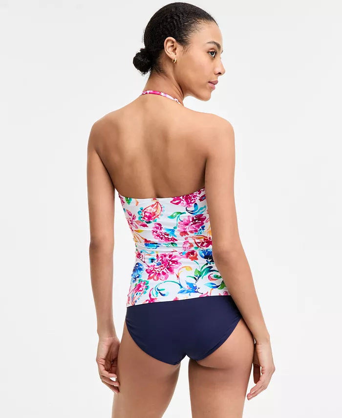 Alfani Anne Cole Women's Watercolor Paisley Twist-Front Bandeau Tankini Top & High-Waist Bikini Bottoms Women's Fashion Shoes & Accessories
