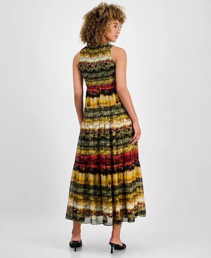 Alfani Anne Klein Petite Printed Maxi Dress Women's Fashion Shoes & Accessories