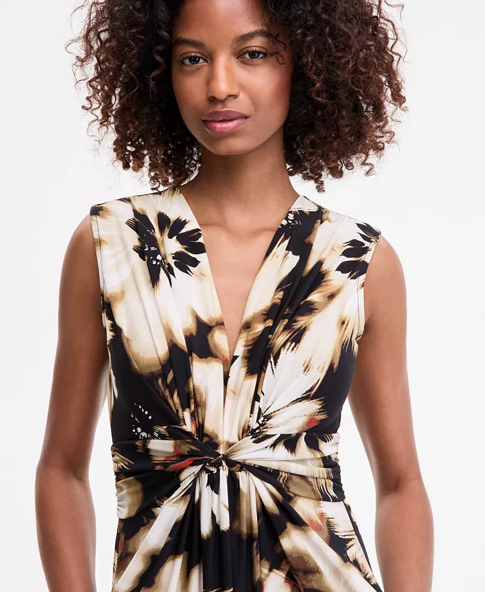 Alfani Anne Klein Petite Printed Twist-Front Maxi Dress Women's Fashion Shoes & Accessories
