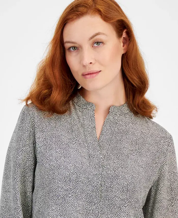 Alfani Anne Klein Printed Long-Length Tunic Women's Fashion Shoes & Accessories