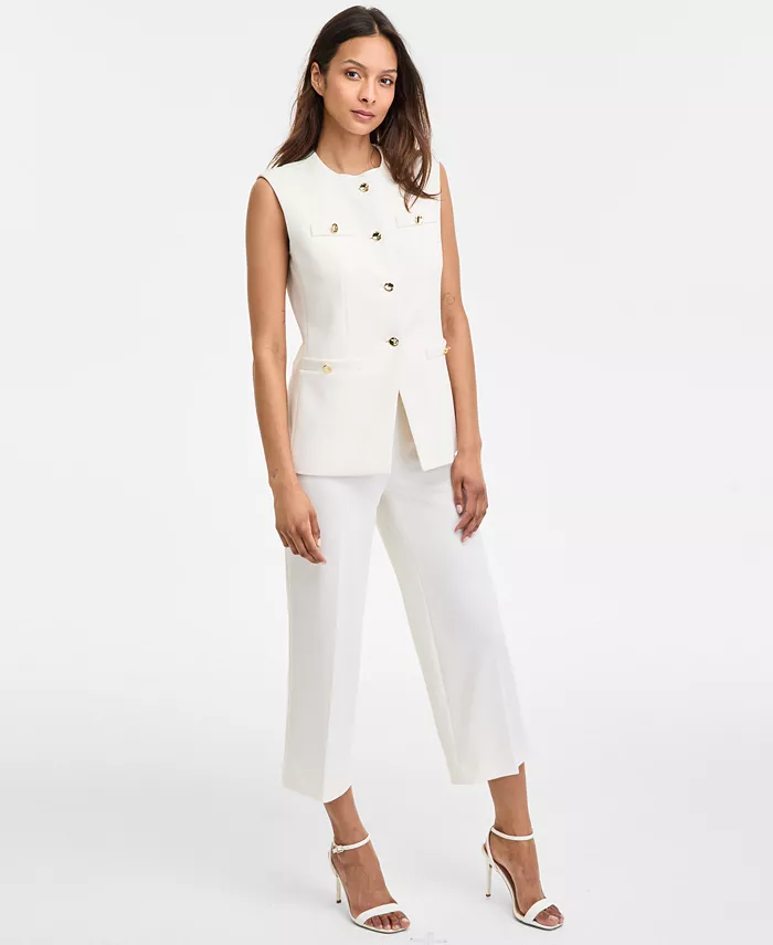 Alfani Anne Klein Women's Four-Button Vest Women's Fashion Shoes & Accessories