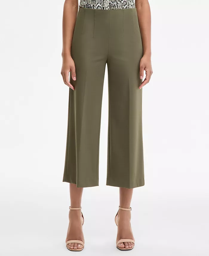 Alfani Anne Klein Women's High-Rise Pull-On Crop Wide-Leg Pants Women's Fashion Shoes & Accessories
