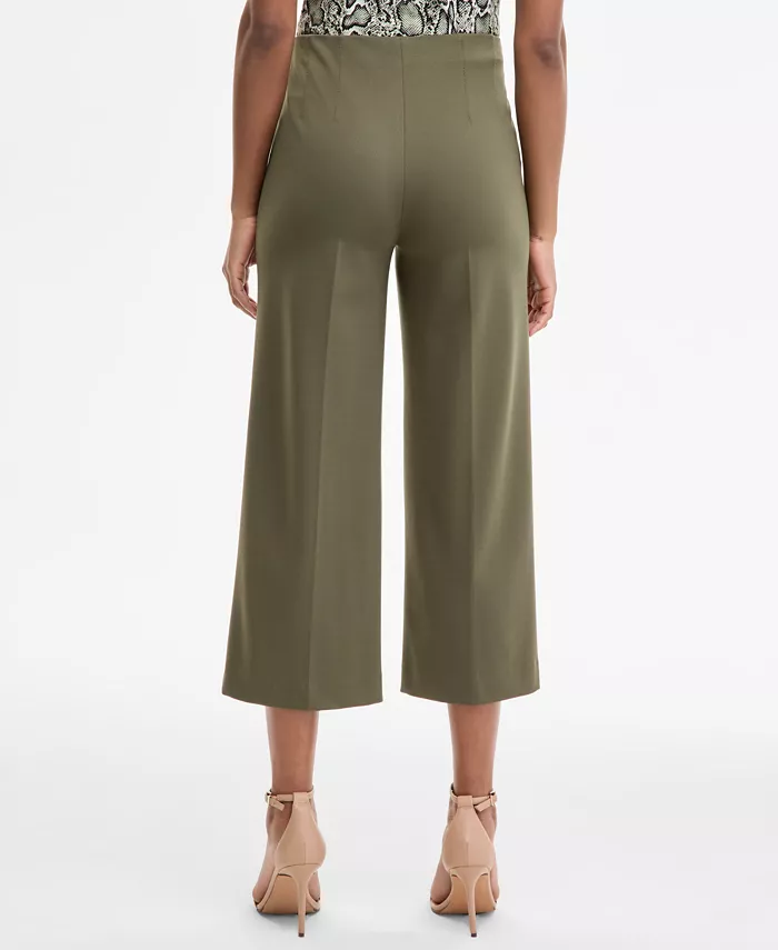 Alfani Anne Klein Women's High-Rise Pull-On Crop Wide-Leg Pants Women's Fashion Shoes & Accessories