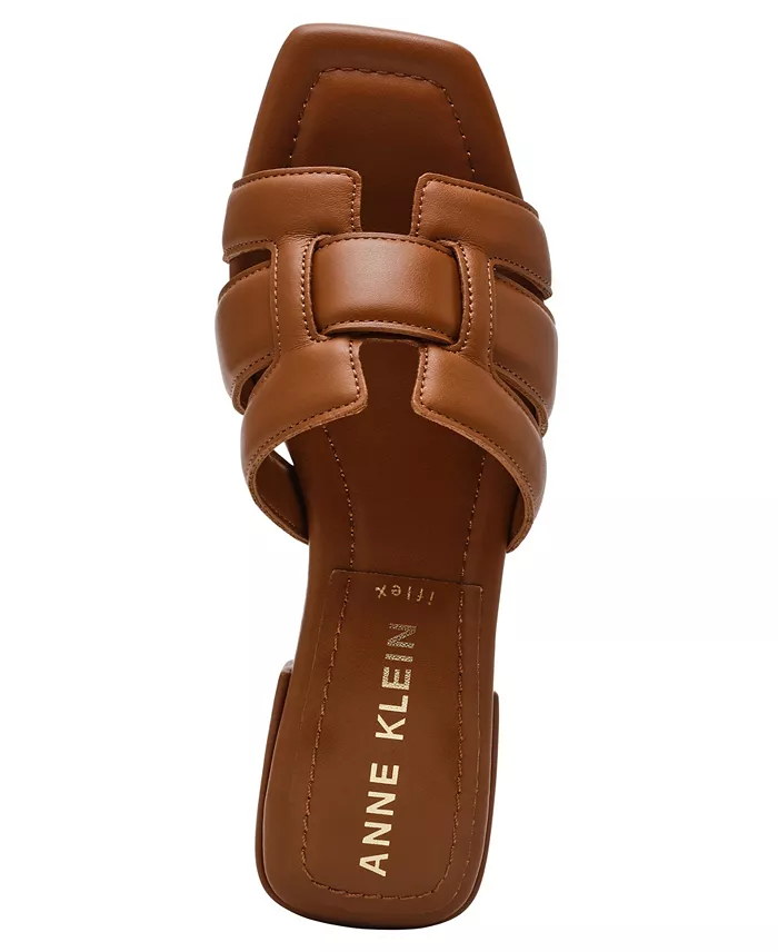 Alfani Anne Klein Women's Loyal Square Toe Slide Flat Sandals Women's Fashion Shoes & Accessories