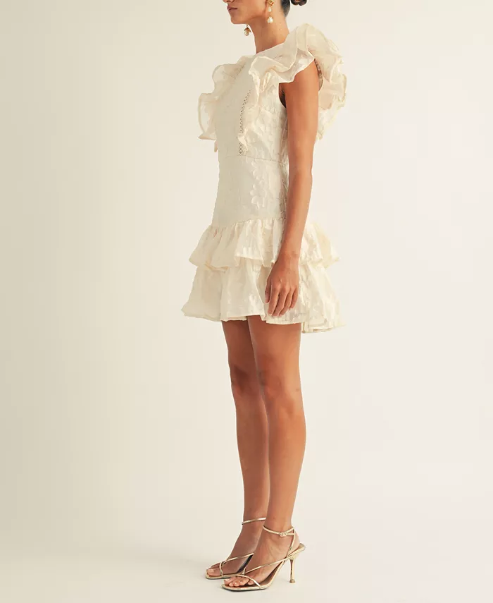 Alfani AROSE STUDIO INC Women's Emily Ruffled Minidress Women's Fashion Shoes & Accessories