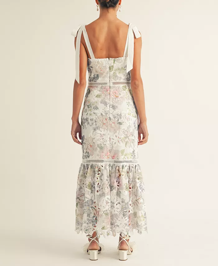 Alfani AROSE STUDIO INC Women's Madison Floral-Lace Midi Dress Women's Fashion Shoes & Accessories