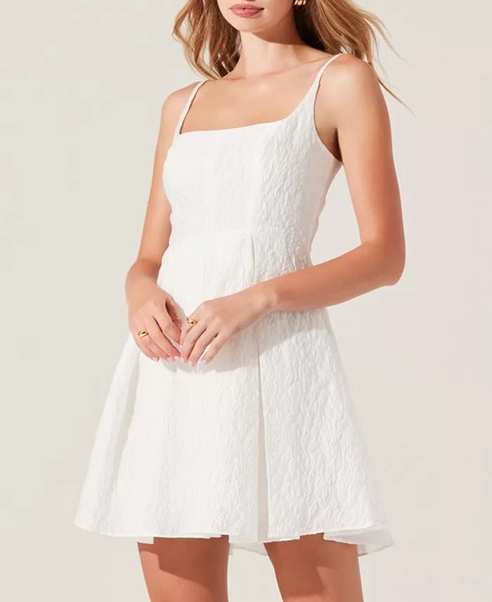 Alfani ASTR The Label Women's Ellie Jacquard Fit & Flare Dress Women's Fashion Shoes & Accessories