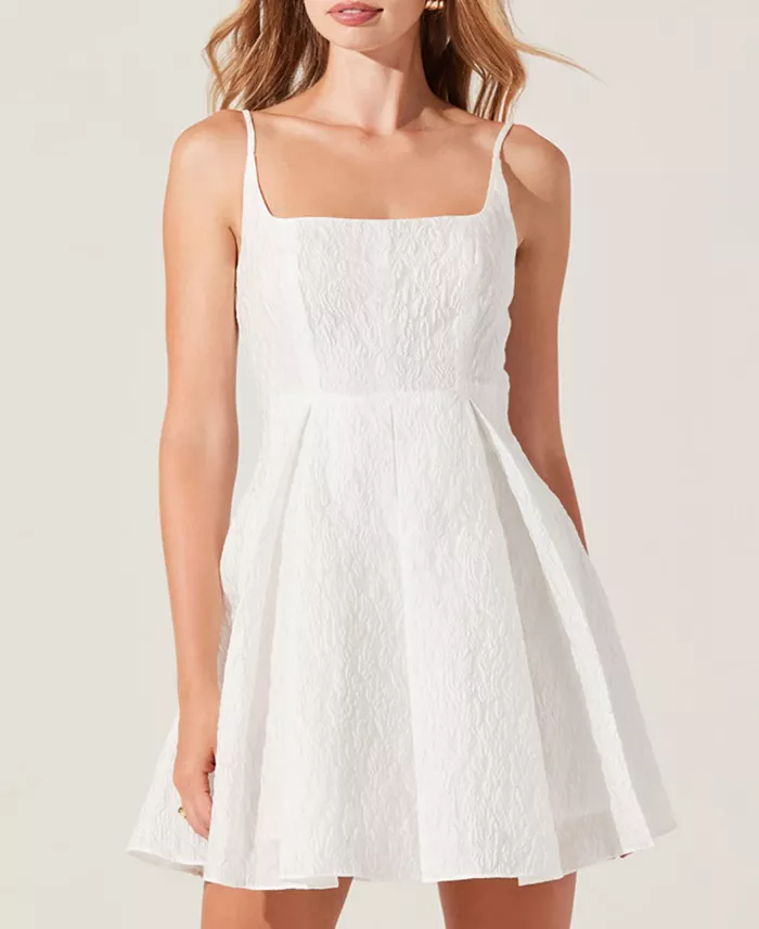 Alfani ASTR The Label Women's Ellie Jacquard Fit & Flare Dress Women's Fashion Shoes & Accessories