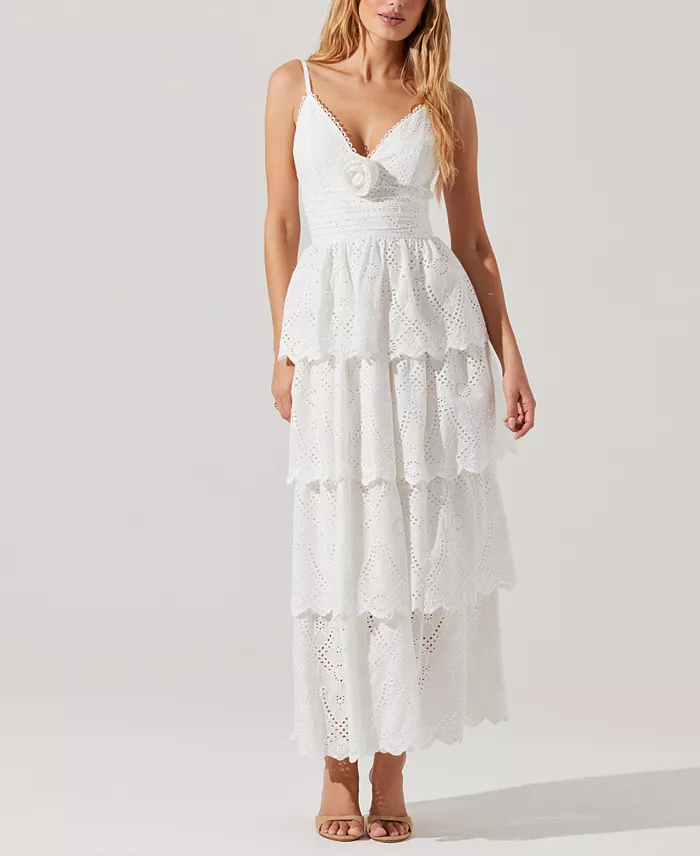 Alfani ASTR The Label Women's Faeryn Cotton Maxi Dress Women's Fashion Shoes & Accessories