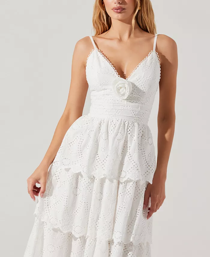 Alfani ASTR The Label Women's Faeryn Cotton Maxi Dress Women's Fashion Shoes & Accessories