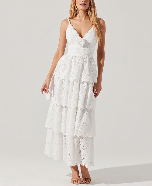 alfani ASTR the Label Women's Faeryn Cotton Maxi Dress Women's Fashion Shoes & Accessories