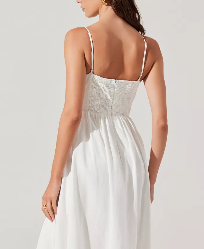 Alfani ASTR The Label Women's Kaidi Embroidered Midi Dress Women's Fashion Shoes & Accessories