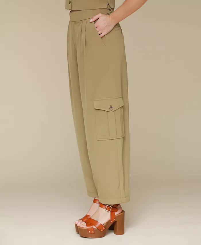 Alfani Avec Les Filles Women's Barrel-Leg Cargo Pants Women's Fashion Shoes & Accessories