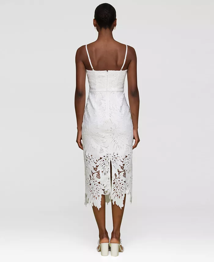 Alfani Avec Les Filles Women's Embroidered Sleeveless Midi Dress Women's Fashion Shoes & Accessories
