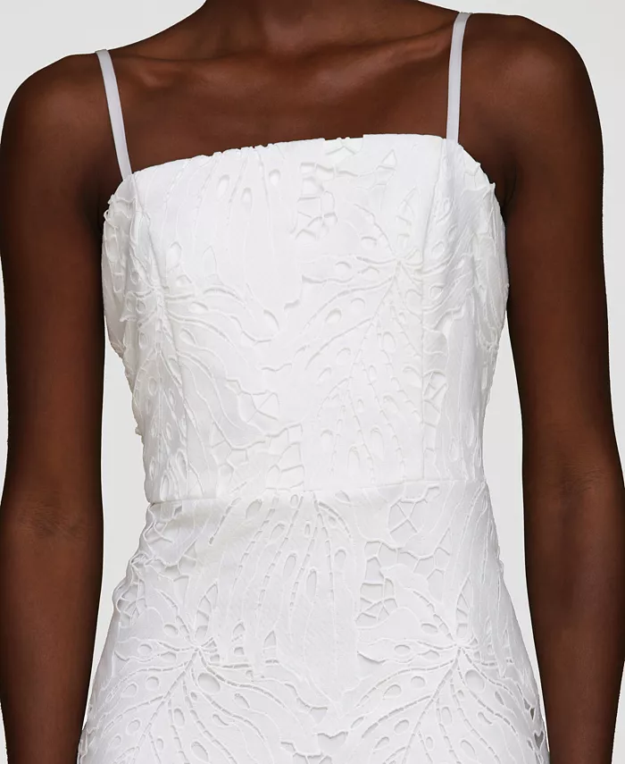 Alfani Avec Les Filles Women's Embroidered Sleeveless Midi Dress Women's Fashion Shoes & Accessories