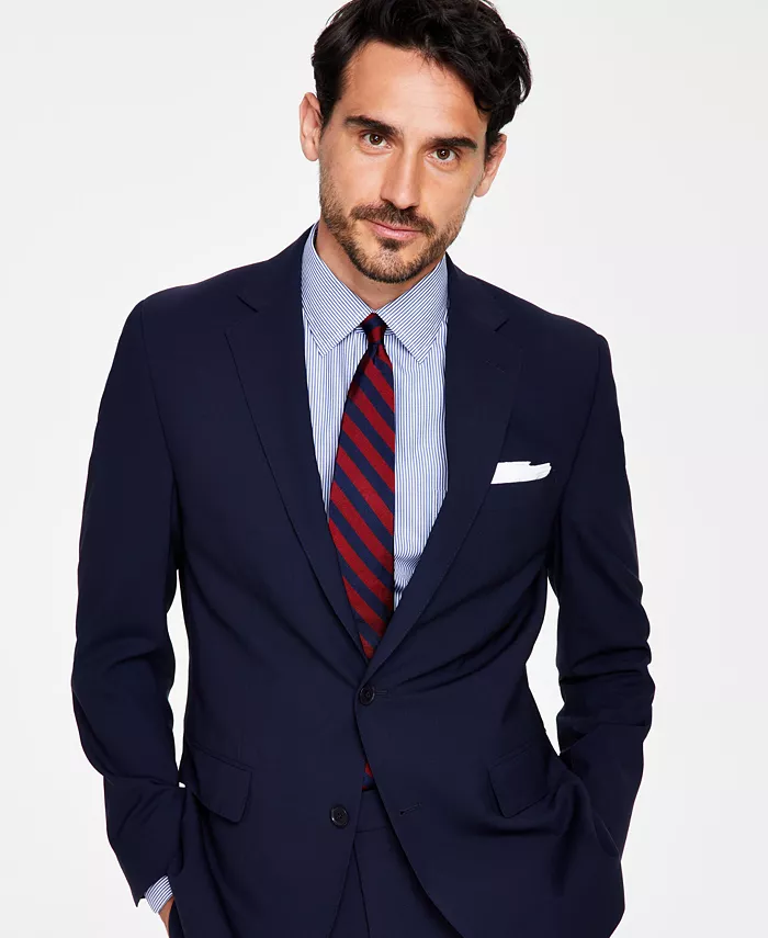 Alfani B By Brooks Brothers Men's Classic-Fit Stretch Wool Blend Suit Separates Jacket Men's Fashion & Accessories