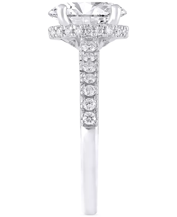 Alfani Badgley Mischka Certified Lab Grown Diamond Oval Engagement Ring (2-1/2 Ct. T.w.) In 14k Gold Jewelry & Watches