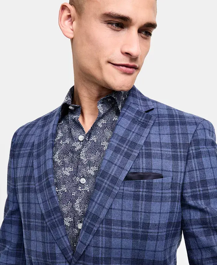 Alfani Bar III Men's Slim-Fit Plaid Sport Coat Created For Macy's Men's Fashion & Accessories