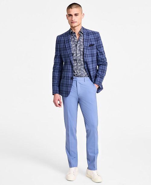 alfani Bar III Men's Slim-Fit Plaid Sport Coat Created for Macy's Men's Fashion & Accessories