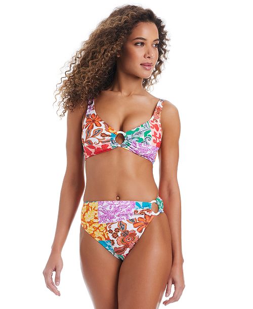 alfani Bar III Women's Beachside Boheme O-Ring Bikini Top & Ring-Side High-Leg Bikini Bottoms Exclusively at Macy's Women's Fashion Shoes & Accessories
