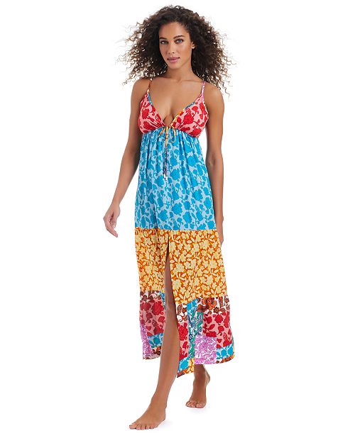 alfani Bar III Women's Beachside Boheme Tiered Maxi Dress Swim Cover-Up Exclusively at Macy's Women's Fashion Shoes & Accessories