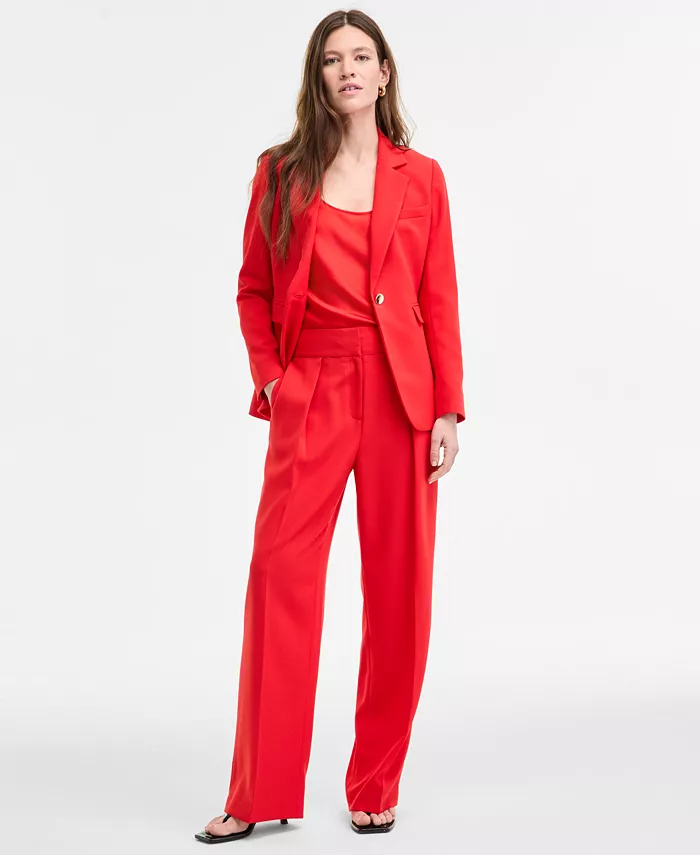 Alfani Bar III Women's Crepe One-Button Blazer Exclusively At Macy's Women's Fashion Shoes & Accessories