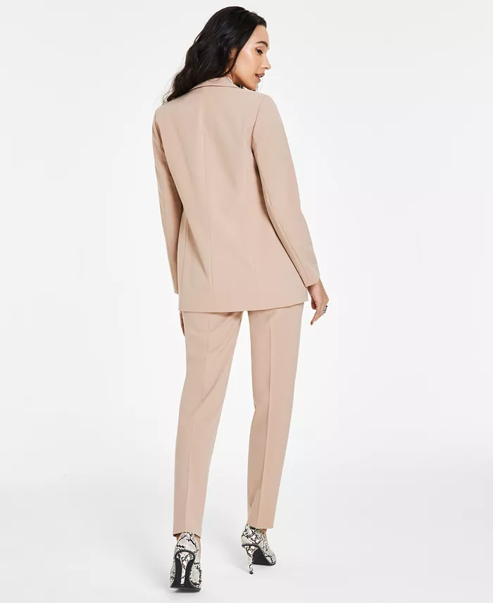 Alfani Bar III Women's Faux Double-Breasted Boyfriend Jacket Tie-Neck Sleeveless Satin Blouse & Straight-Leg Dress Pants Created For Macy's Women's Fashion Shoes & Accessories