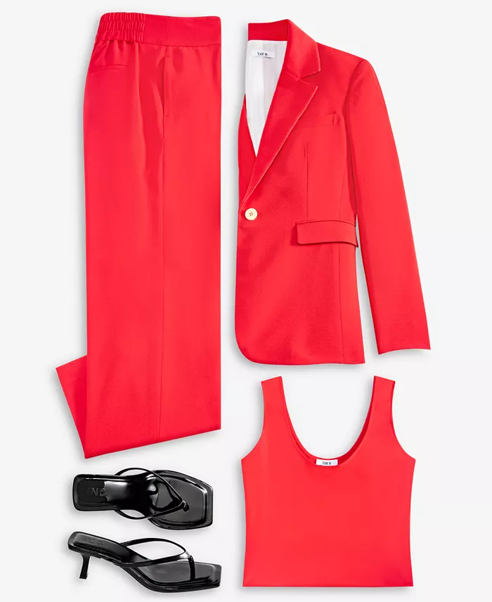 Alfani Bar III Women's One-Button Blazer Tunic Tank & Pants Exclusively At Macy's Women's Fashion Shoes & Accessories