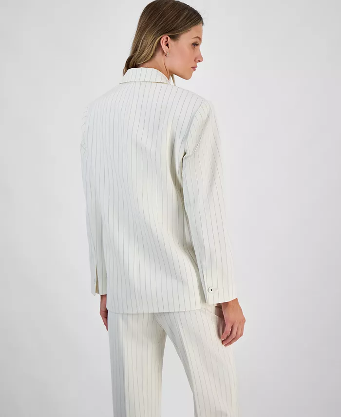 Alfani Bar III Women's Pinstriped Jacket Exclusively At Macy's Women's Fashion Shoes & Accessories