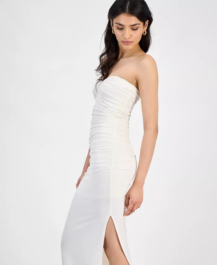Alfani Bar III Women's Strapless Keyhole Ruched Midi Dress Exclusively At Macy's Women's Fashion Shoes & Accessories