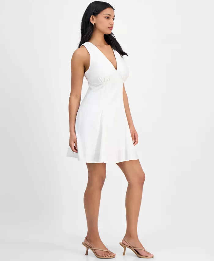 Alfani Bar III Women's V-Neck Sleeveless A-Line Dress Exclusively At Macy's Women's Fashion Shoes & Accessories