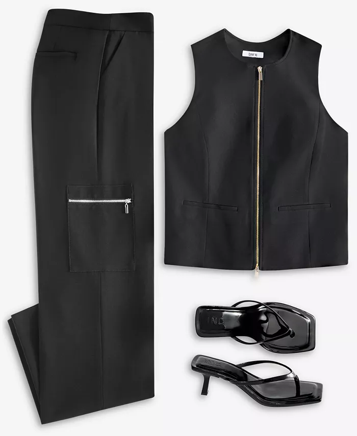 Alfani Bar III Women's Zip-Front Vest & Cargo Pants Exclusively At Macy's Women's Fashion Shoes & Accessories