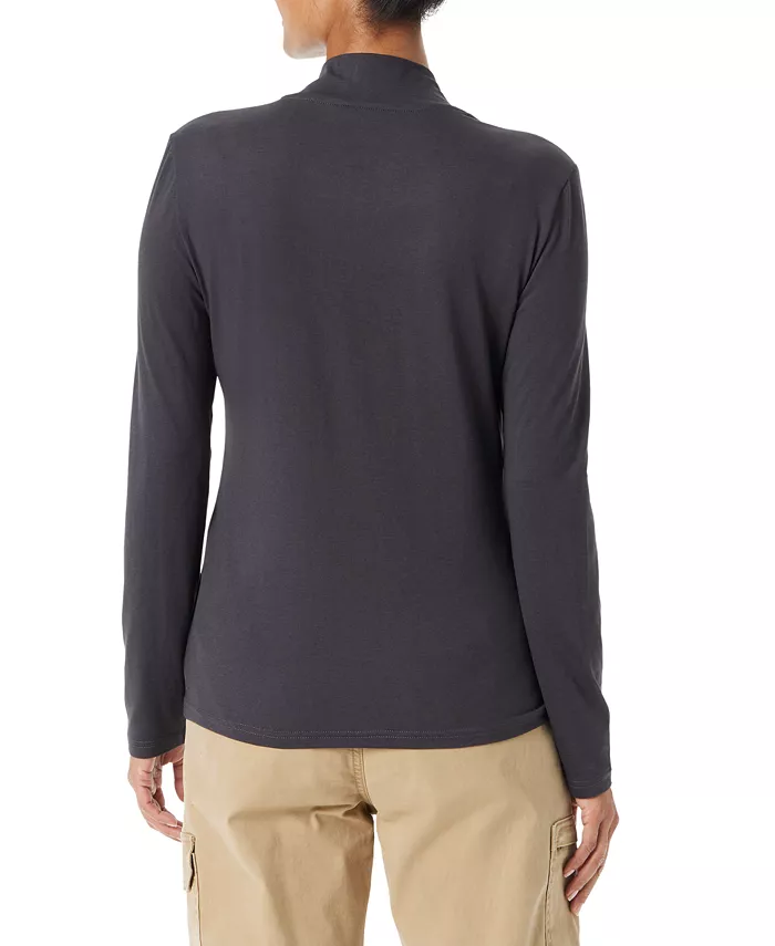 Alfani BASS OUTDOOR Women's Mock-Neck Long-Sleeve Top Women's Fashion Shoes & Accessories