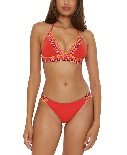 alfani Becca Women's Fiesta Halter Bikini Top & Side-Tab Bottoms Women's Fashion Shoes & Accessories