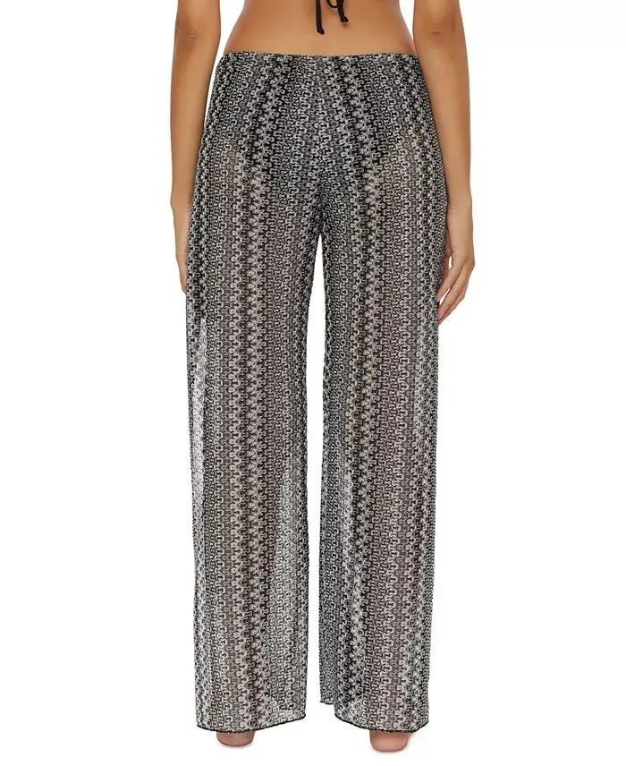 Alfani Becca Women's Granite Bay Crochet Split-Leg Cover-Up Pants Women's Fashion Shoes & Accessories