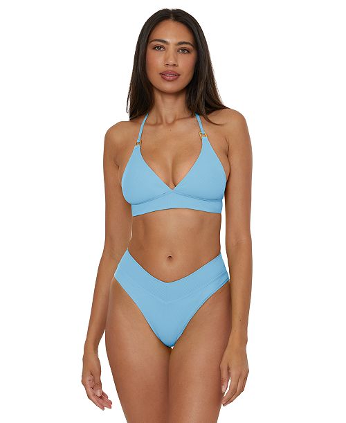 alfani Becca Women's Modern Edge Halter Bikini Top & High-Waist Bottoms Women's Fashion Shoes & Accessories