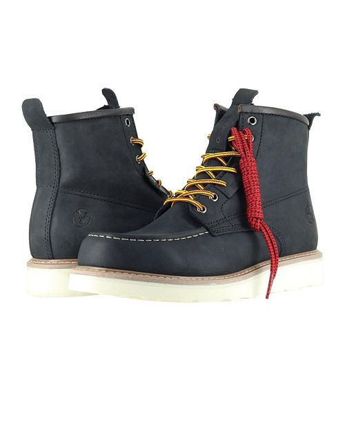 Berrendo Men's 6” Moc Toe Work Boots for Men – Wedge Steel Toe Boots – Vibram EVA Outsole – EH Rated Men's Shoes