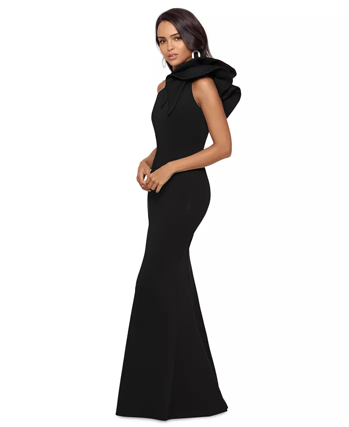 Alfani Betsy & Adam Women's One-Shoulder Scuba Crepe Gown Women's Fashion Shoes & Accessories