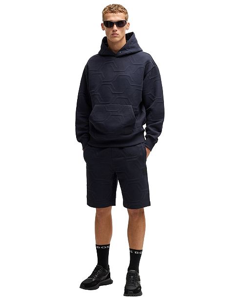 alfani BOSS by Hugo Boss Men's Hexagonal Quilting Hoodie and Shorts Set Brands